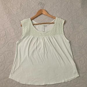 LC pale mint crotchet top tank